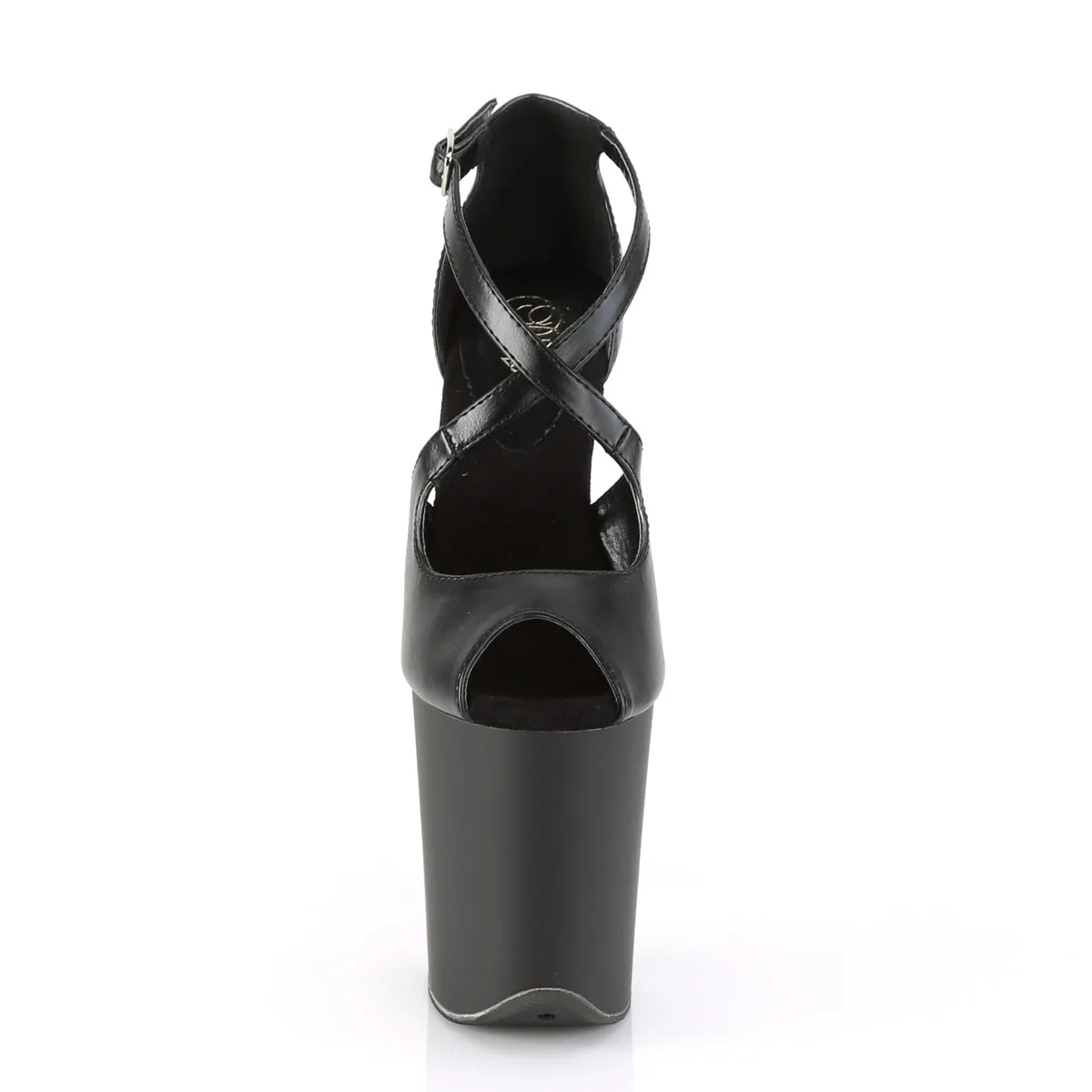 FLAMINGO-821  Black Faux Leather/Black Matte