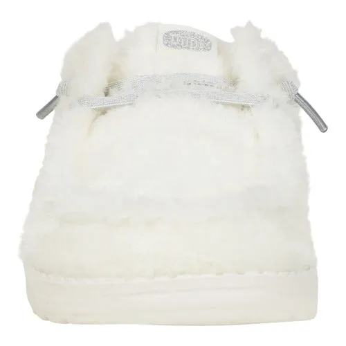 Wendy Slip Fuzzy Bridal - White/Silver